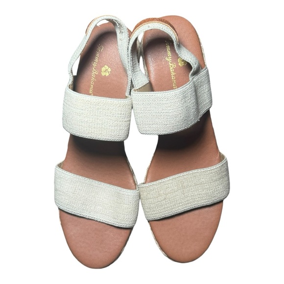 TOMMY BAHAMA Natural Sakura Elastic Wedge Sandals 9 - Picture 1 of 11